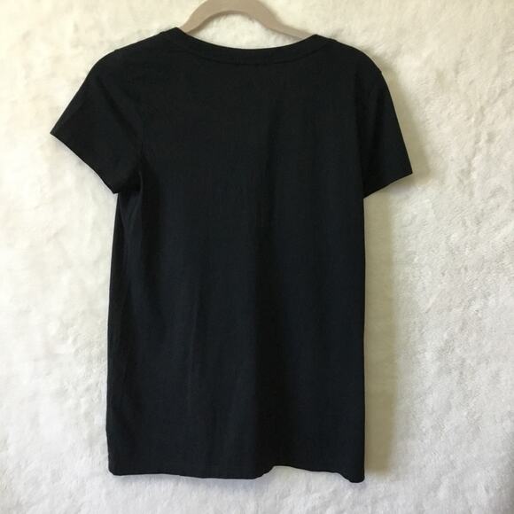 Gap Black Scoop-Neck Bowtie Short Sleeve Top - Picture 5 of 7